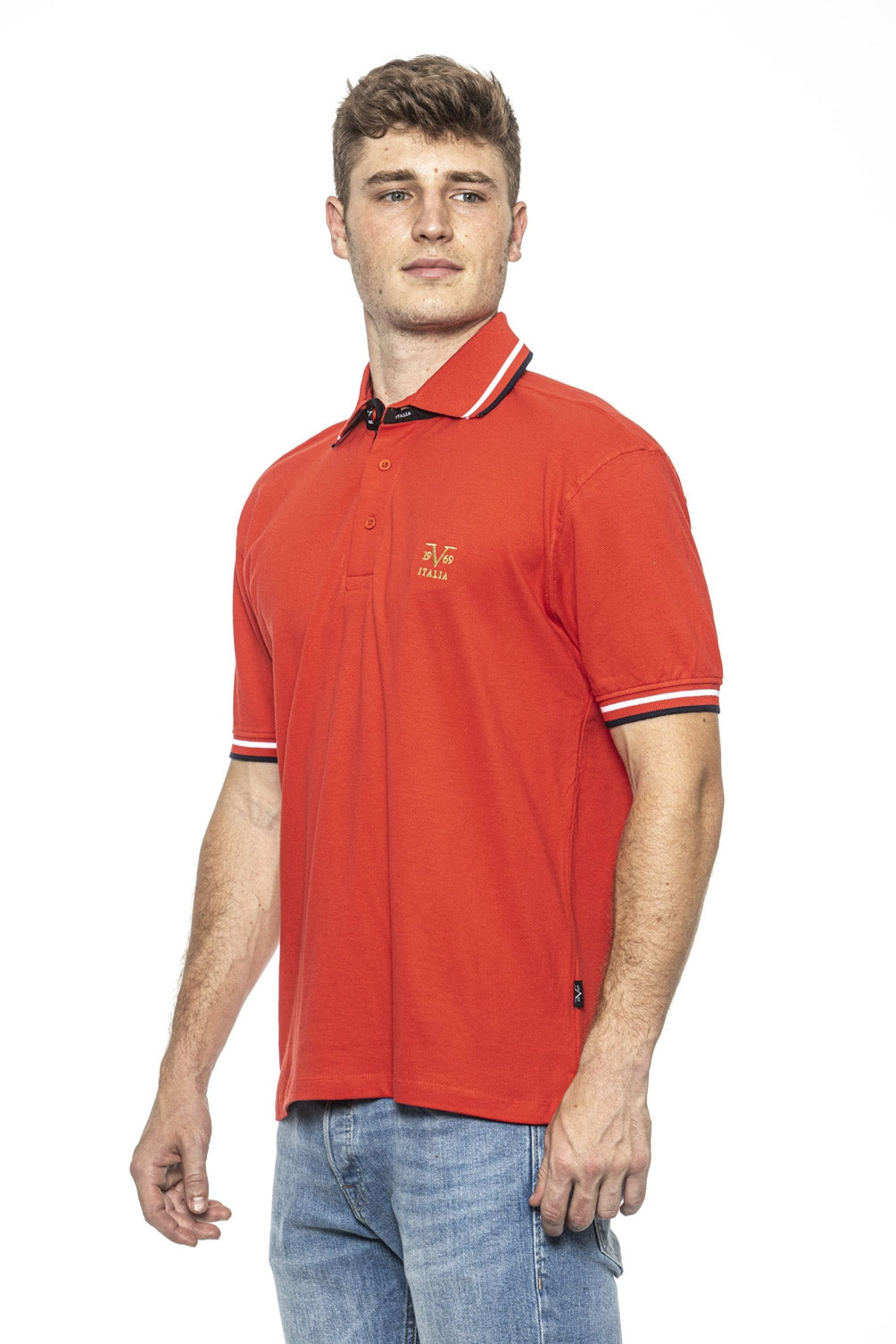 19V69 Italia Polo Uomo Rosso RETRO ROSSO