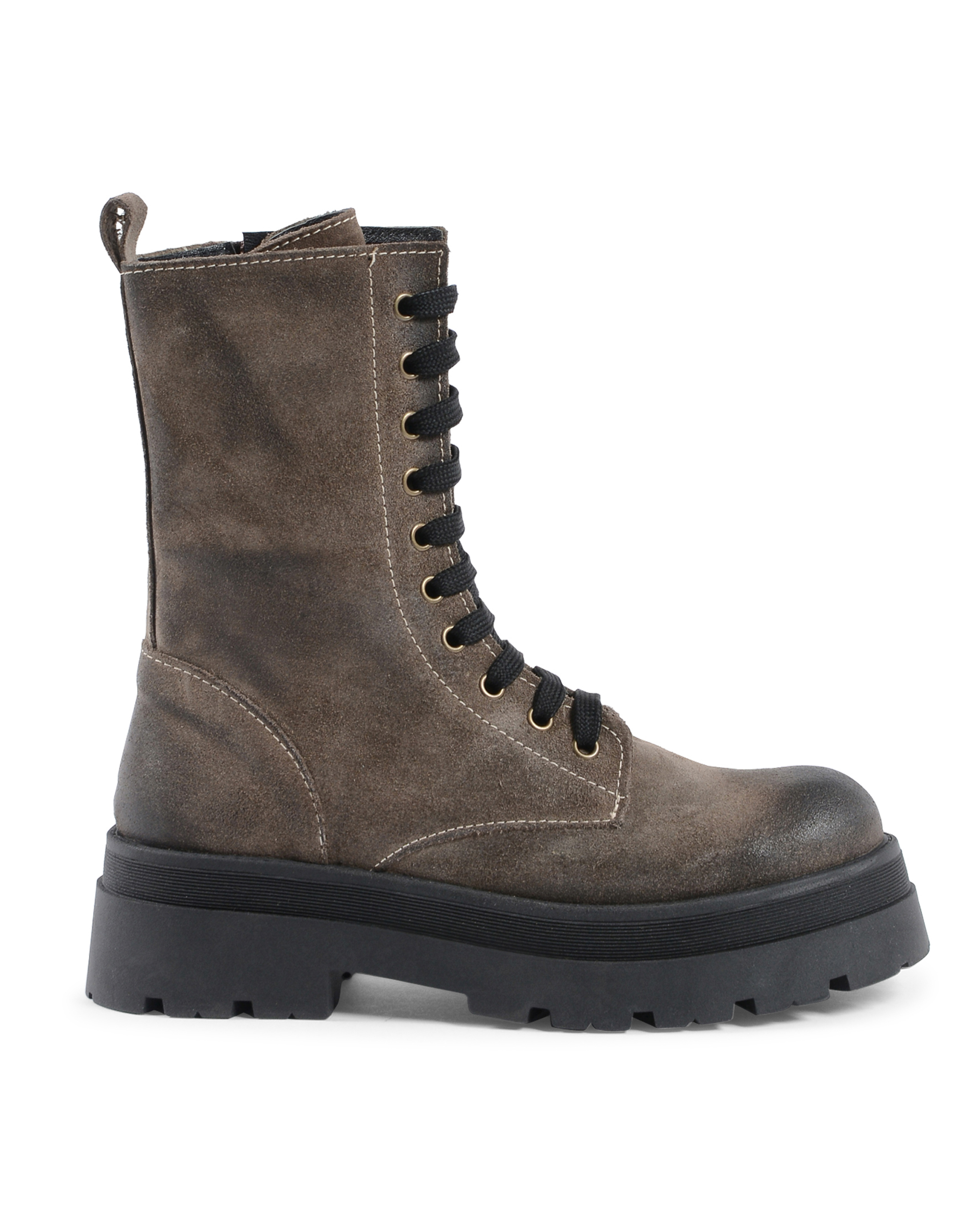 19V69 Italia Womens Short Boot Taupe 10-AU CAMOSCIO TAUPE