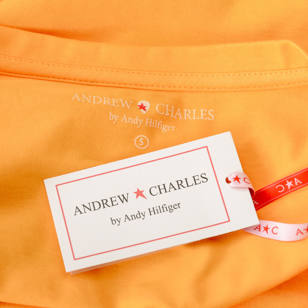Andrew Charles T-shirt da donna a maniche corte con scollo a V gialla TAPIWA