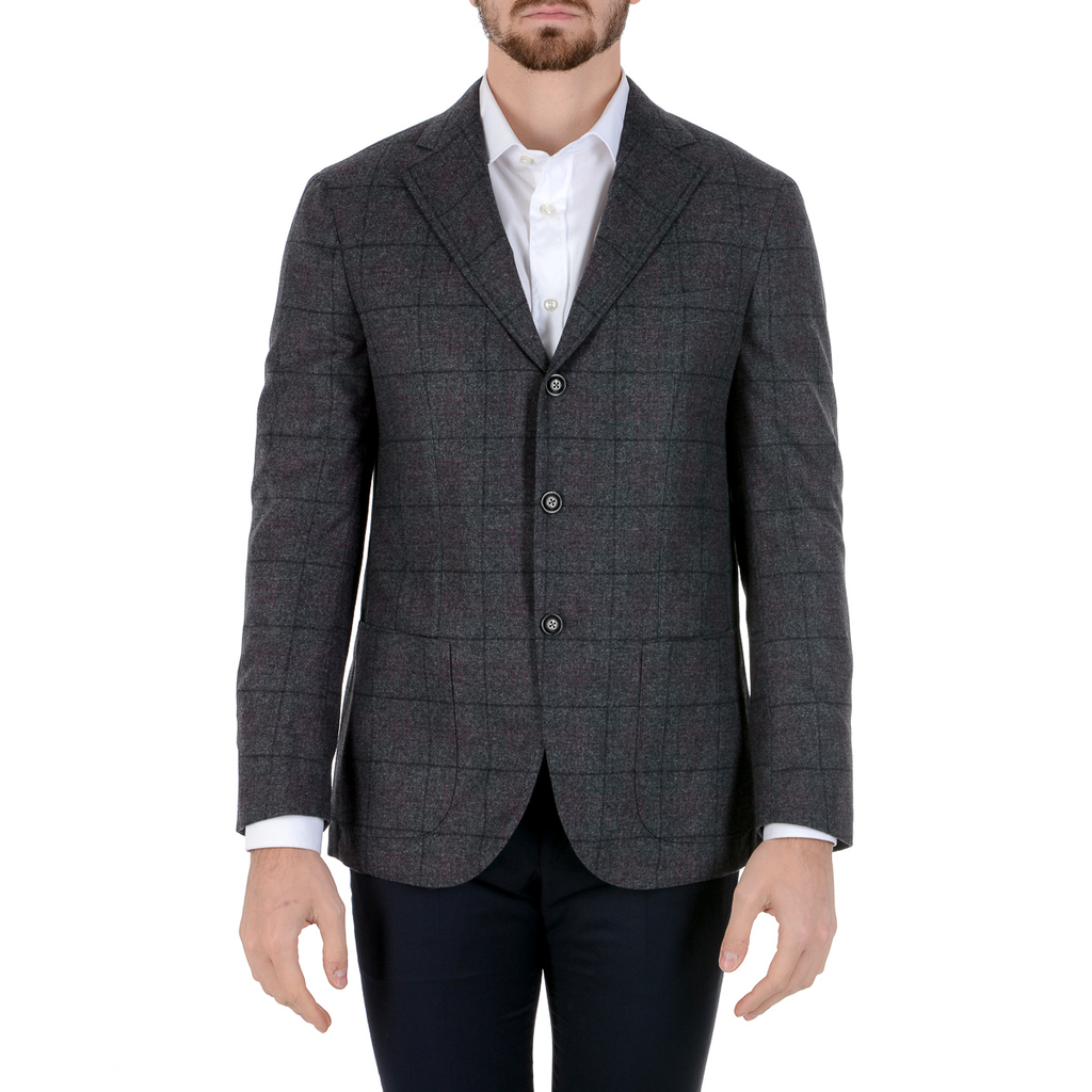 Barba Napoli Giacca Uomo Maniche Lunghe Grigio
