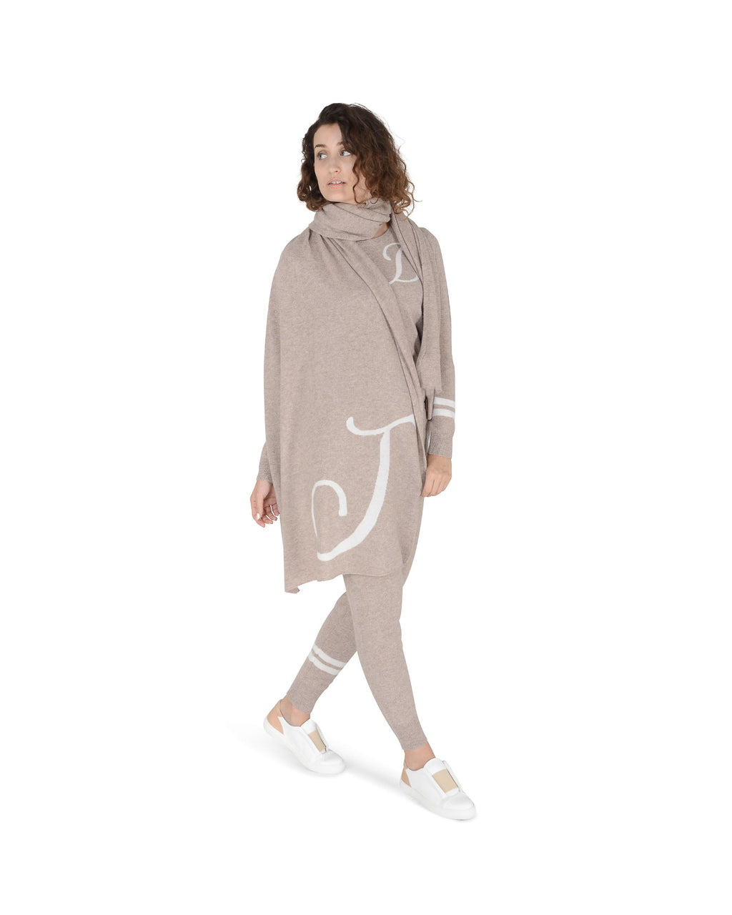 Sciarpa monogrammata Dee Ocleppo DEAN VILLAGE CAMEL J