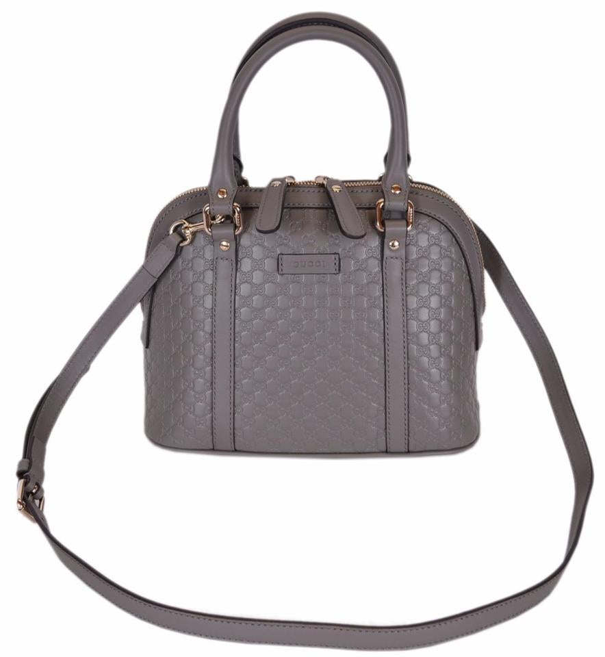Borsa Gucci Guccissima in pelle piccola Dome grigia