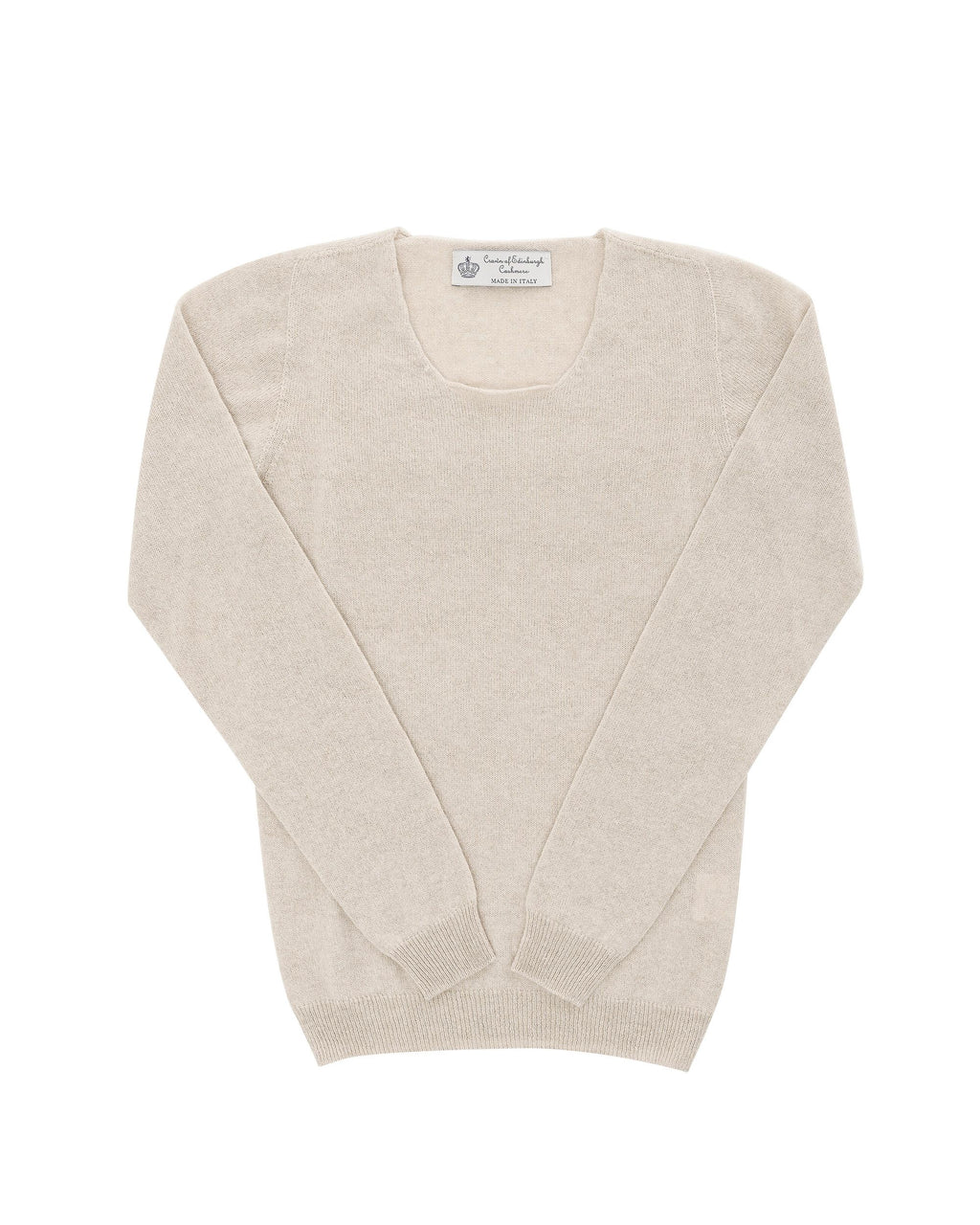 Maglione da donna in cashmere con scollo quadrato Crown of Edinburgh COE 0024 LINO