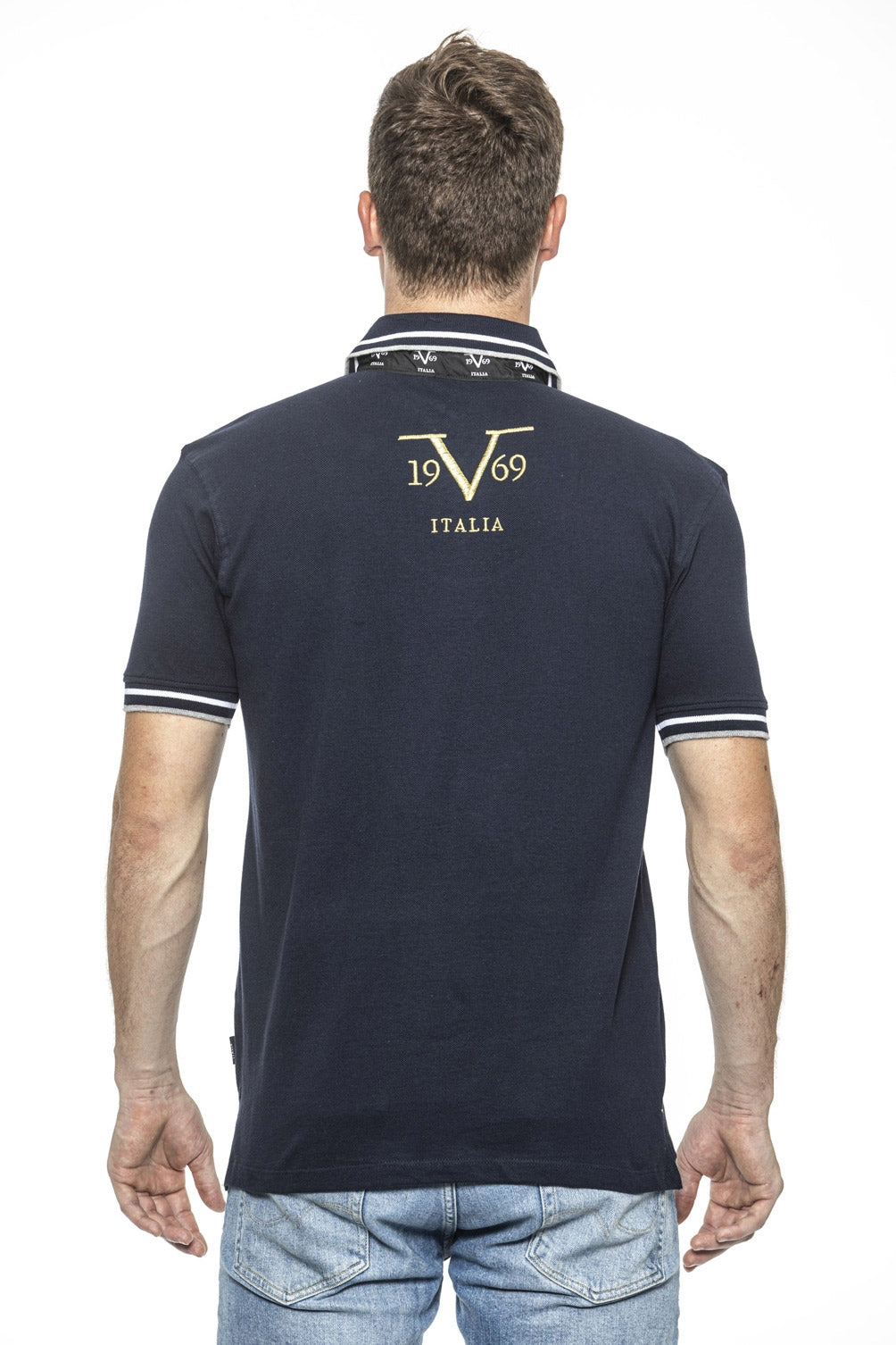 19V69 Italia Polo Uomo Blu RETRO BLU NAVY