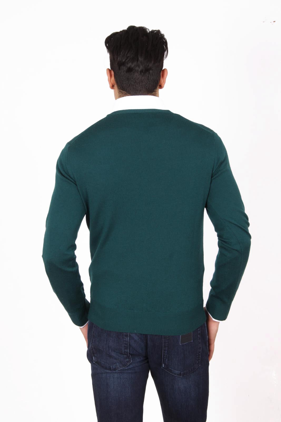 V 1969 Italia maglione girocollo uomo 9800 VERDONE