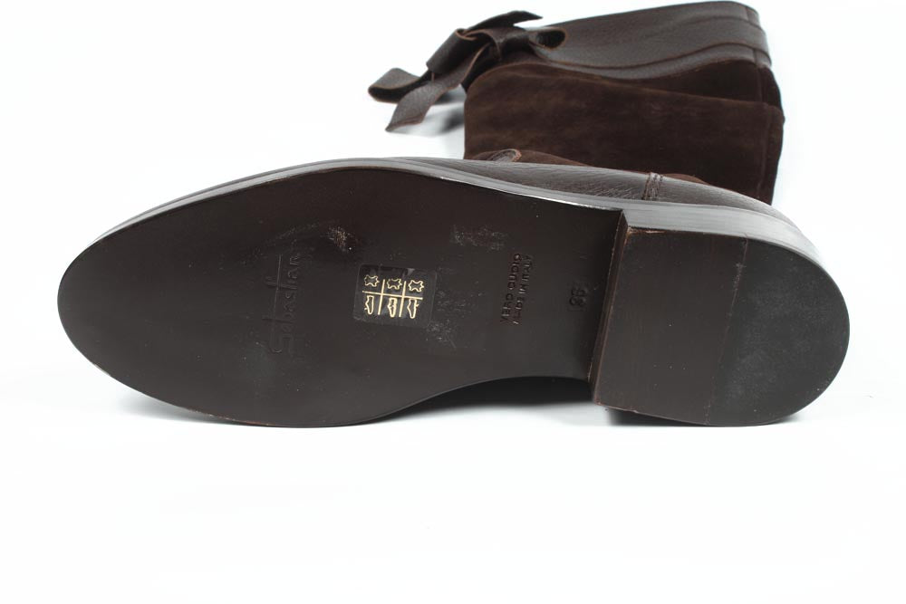 Sebastian Milano stivale alto da donna 2937 FOCUS+VELOUR MORO