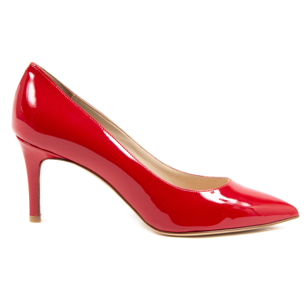 V 1969 Italia Scarpe da donna con tacco rosso VERNICE