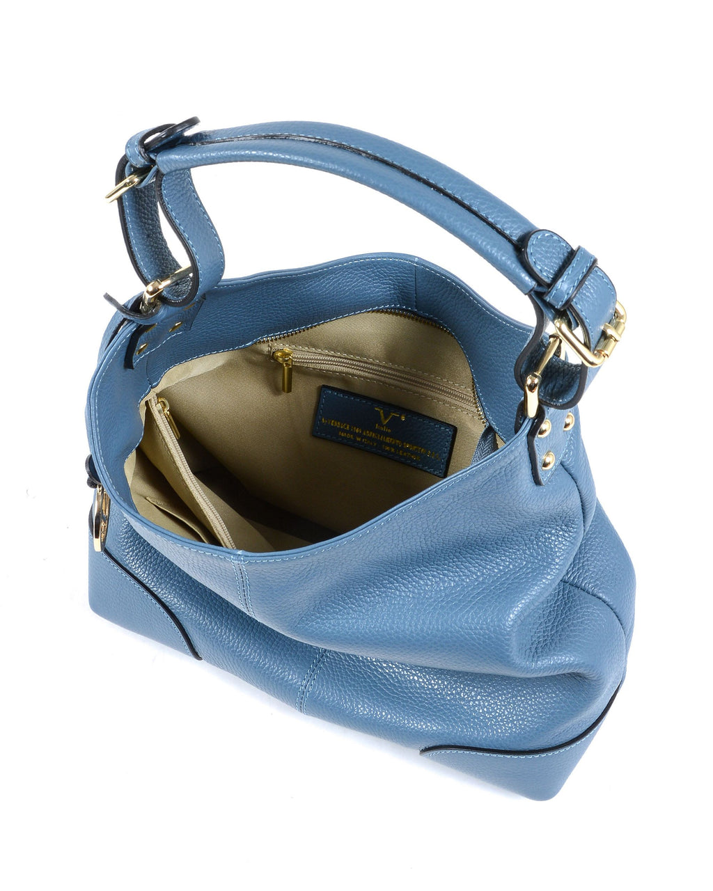 V Italia Borsa a tracolla da donna Azzurro V319 52 DOLLARO CELESTE