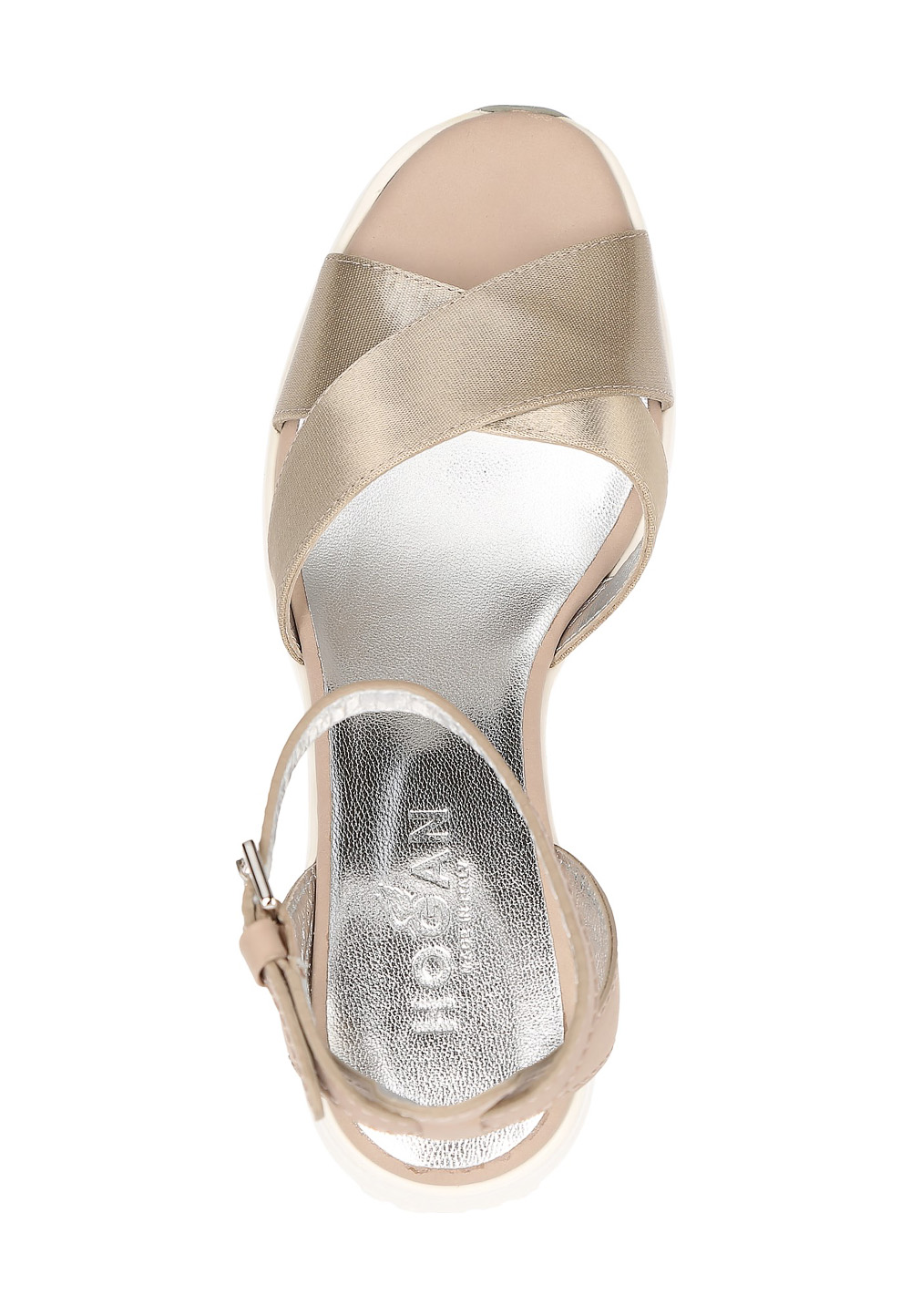 Hogan Sandalo con zeppa da donna Oro HXW1460D990546020F