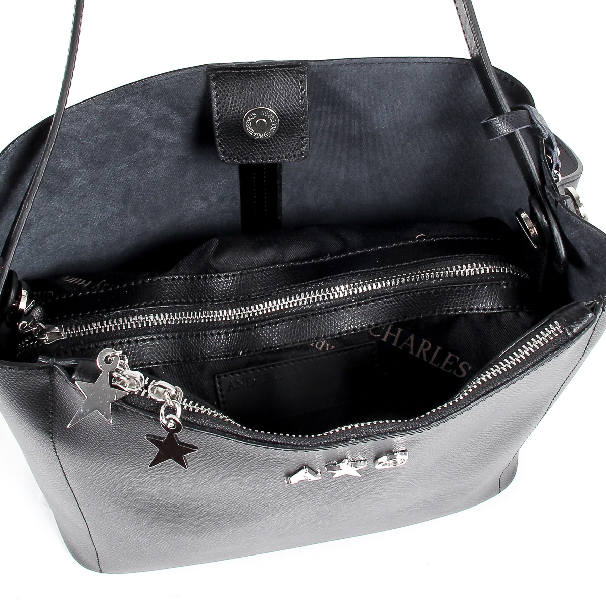 Borsa a mano da donna Andrew Charles nera KYLA