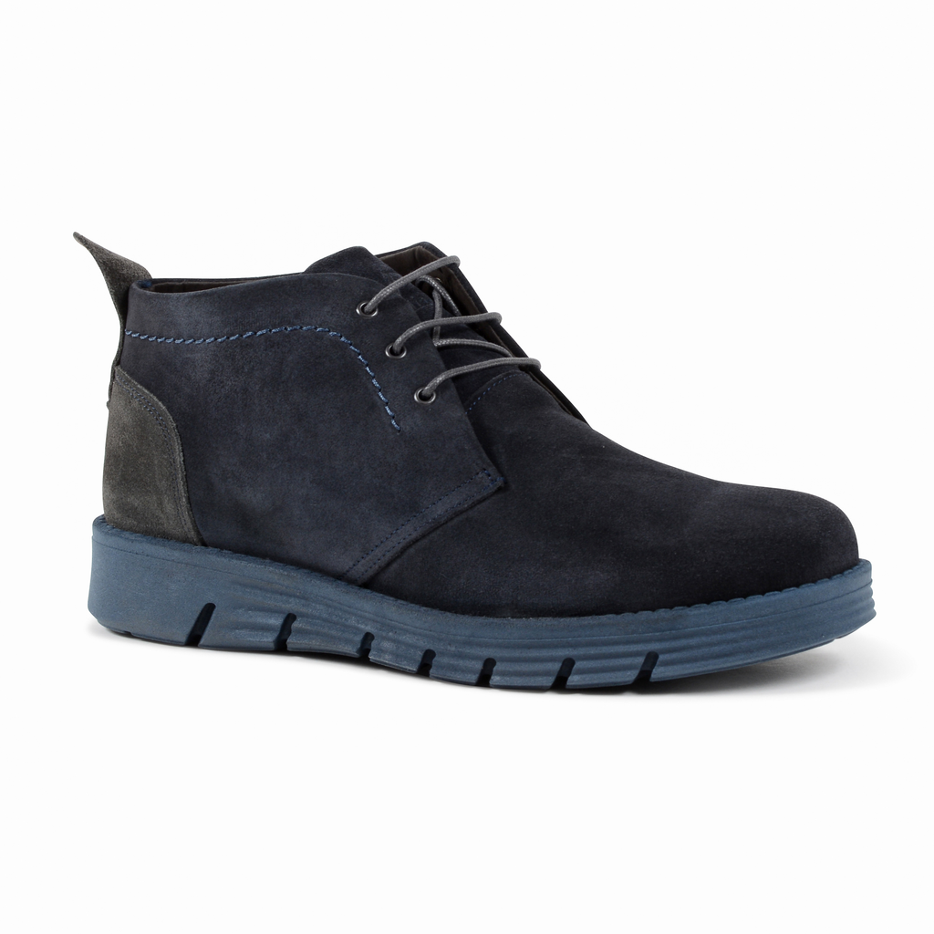 Stivaletto Uomo 19V69 Italia Blu Grigio 930 CAMOSCIO BLU GRIGIO