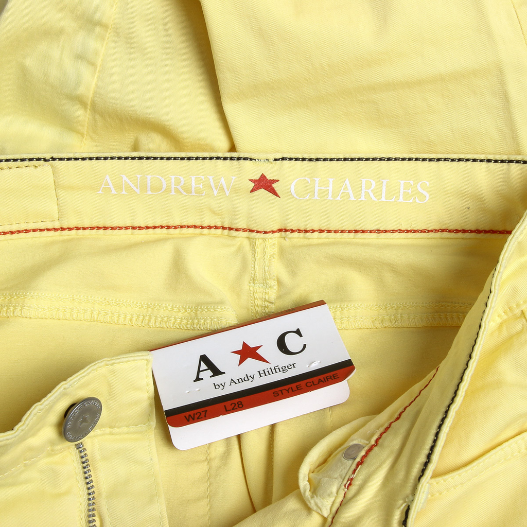 Pantaloni da donna Andrew Charles gialli CLAIRE