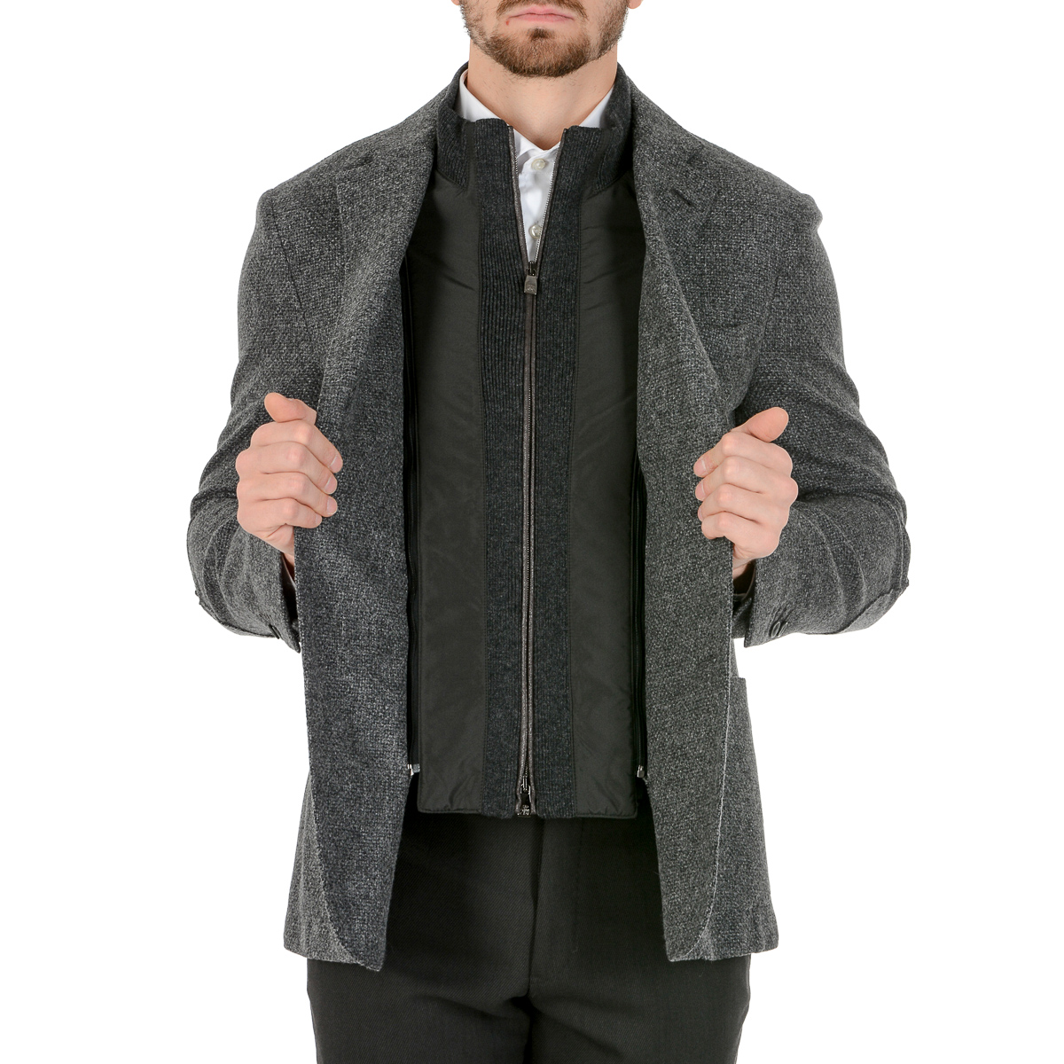 Corneliani Giacca Uomo Maniche Lunghe Grigio