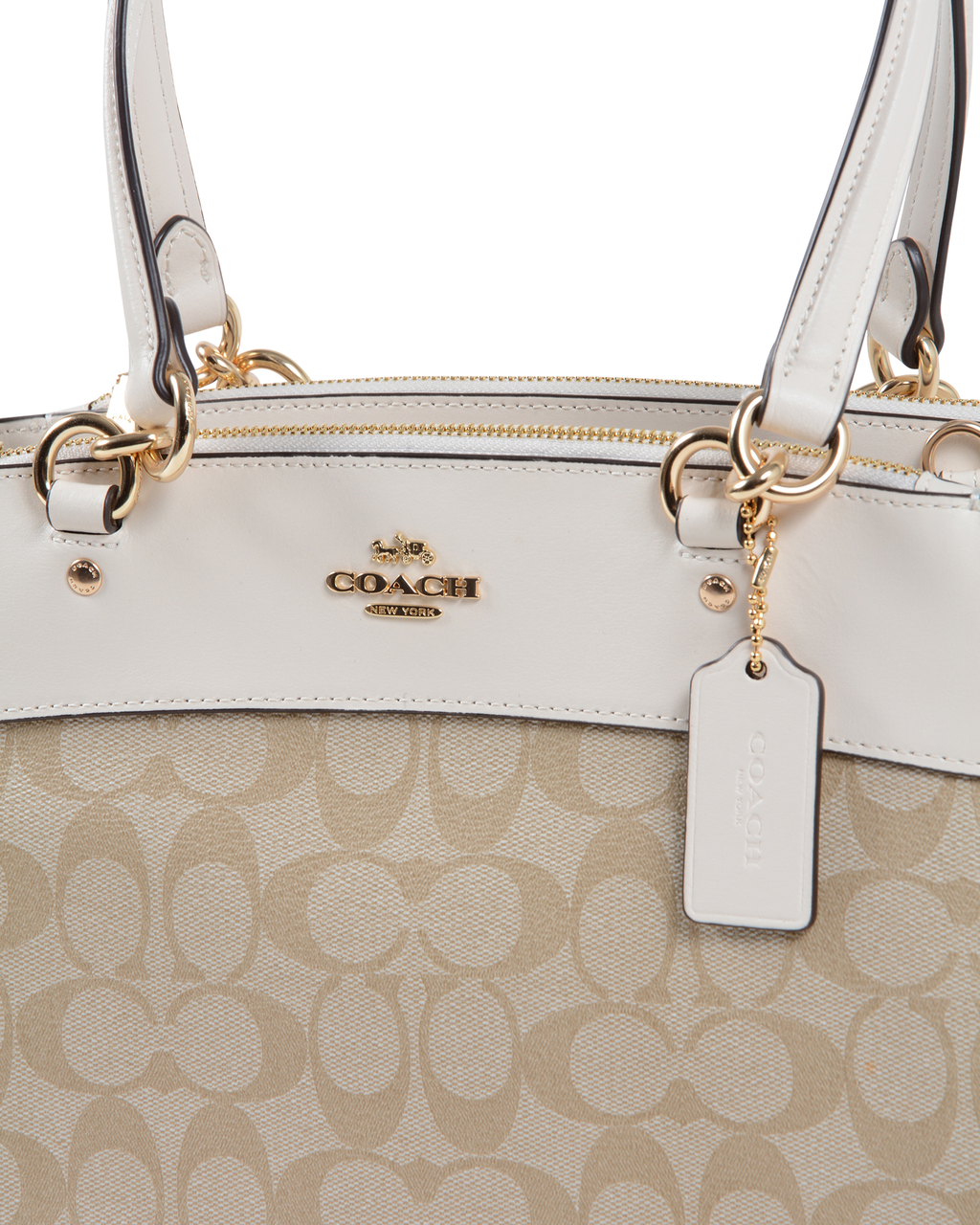 Borsa a mano da donna Coach Beige Bianco F25396 CHALK