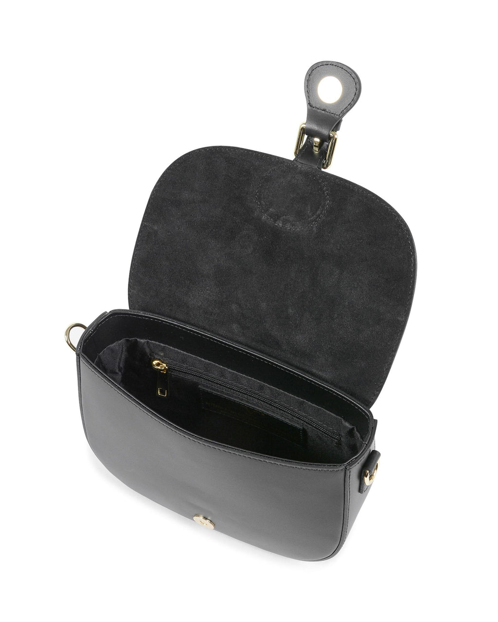 Borsa a tracolla da donna V Italia nera BL10296 52 RUGA NERO