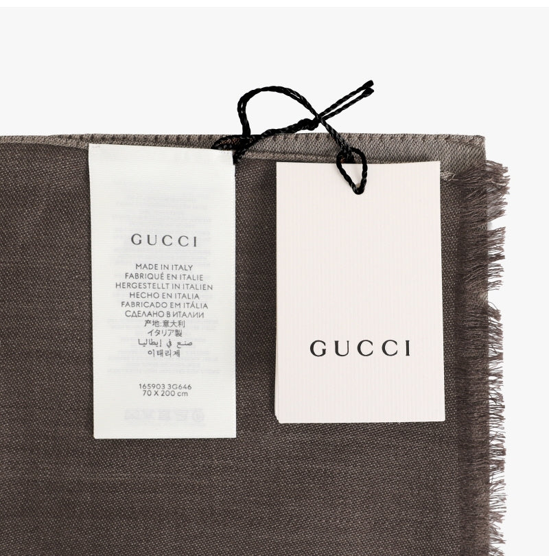 Gucci sciarpa uomo 70x200 marrone