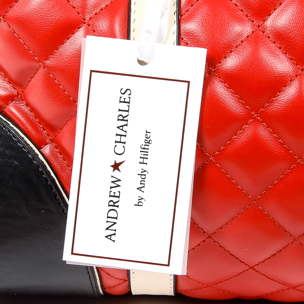 Borsa a mano da donna Andrew Charles, colore rosso ABBIE