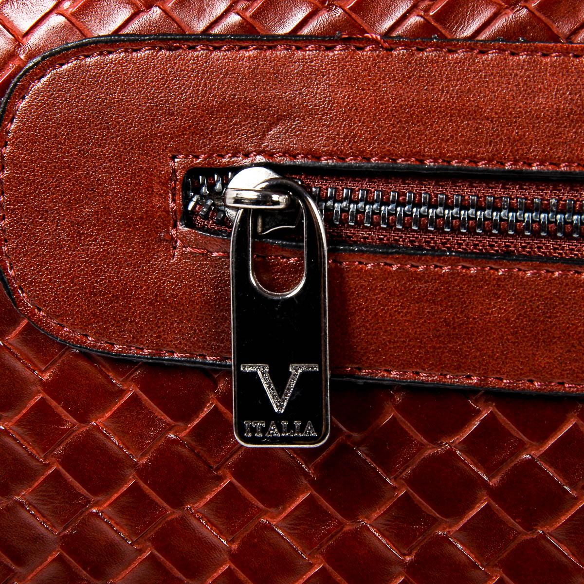 V 1969 Italia Borsa da uomo rosso scuro GARY