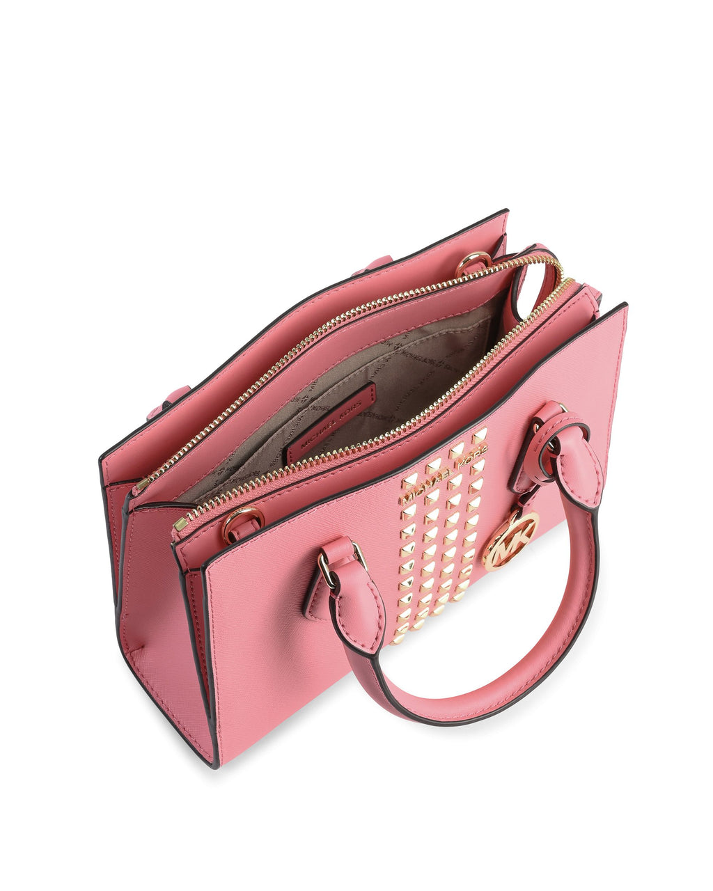 Michael Kors Borsa a tracolla piccola con cerniera centrale 35S3G6HS1L ROSA TÈ