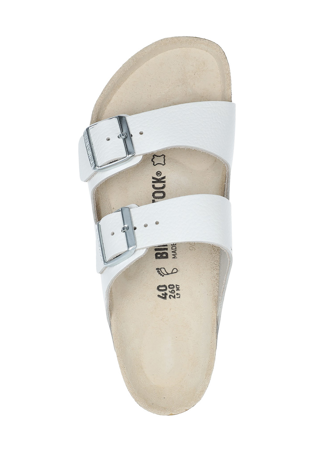 Sandalo Birkenstock Unisex Bianco Arizona