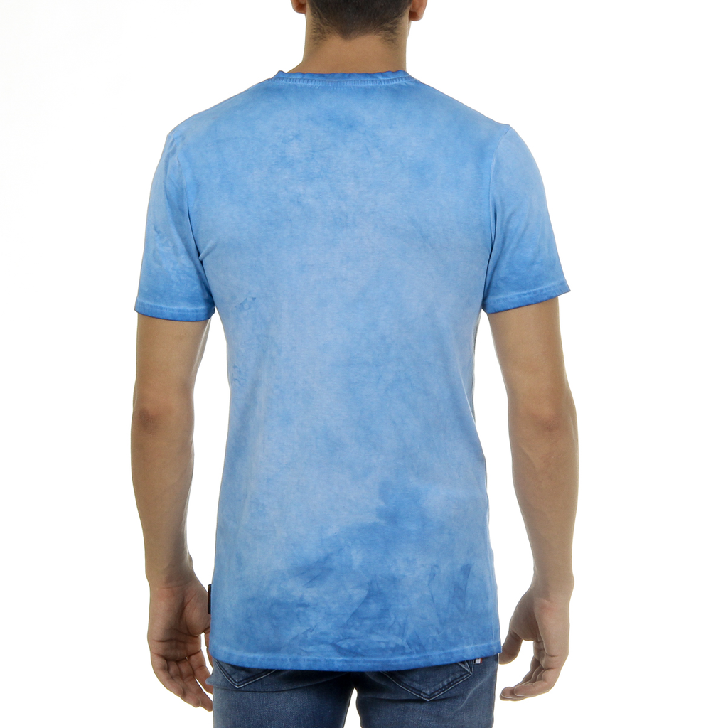 Andrew Charles T-shirt da uomo a maniche corte con scollo a V, colore azzurro KOFI