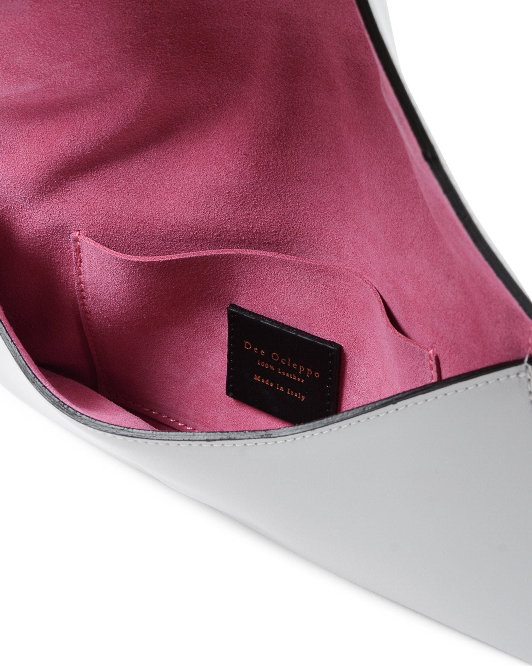 Pochette in pelle a busta - Grigio