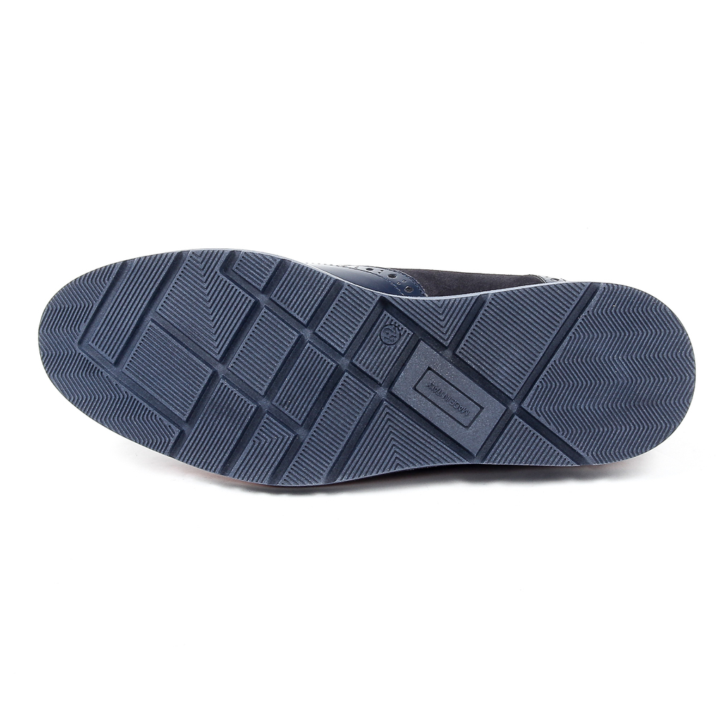 Scarpe Oxford brogue da uomo Andrew Charles 914 ABRASIVATO CAMOSCIO BLEU