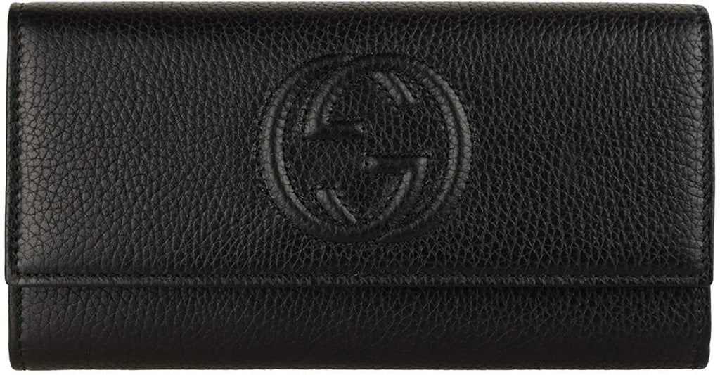 Portafoglio Gucci Soho in pelle con stampa GG nero