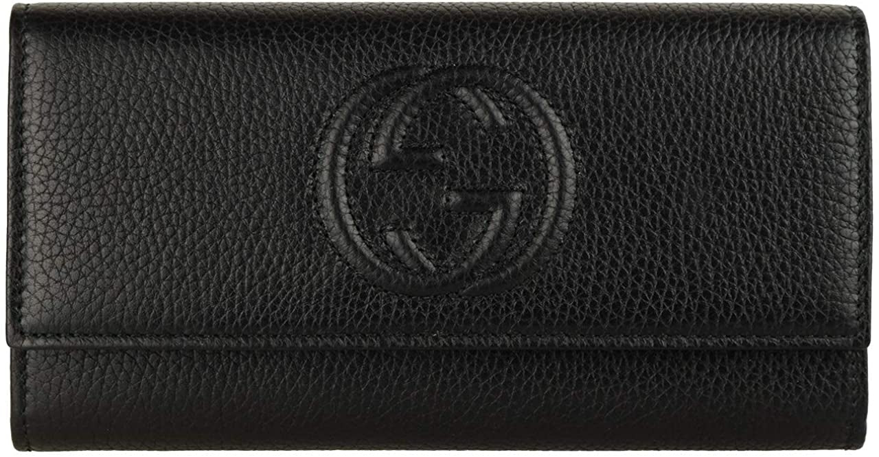 Portafoglio Gucci Soho in pelle con stampa GG nero
