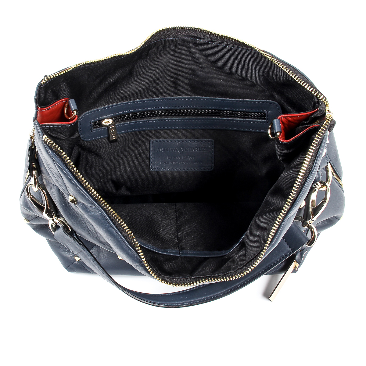 Borsa a mano da donna Andrew Charles blu scuro TESS