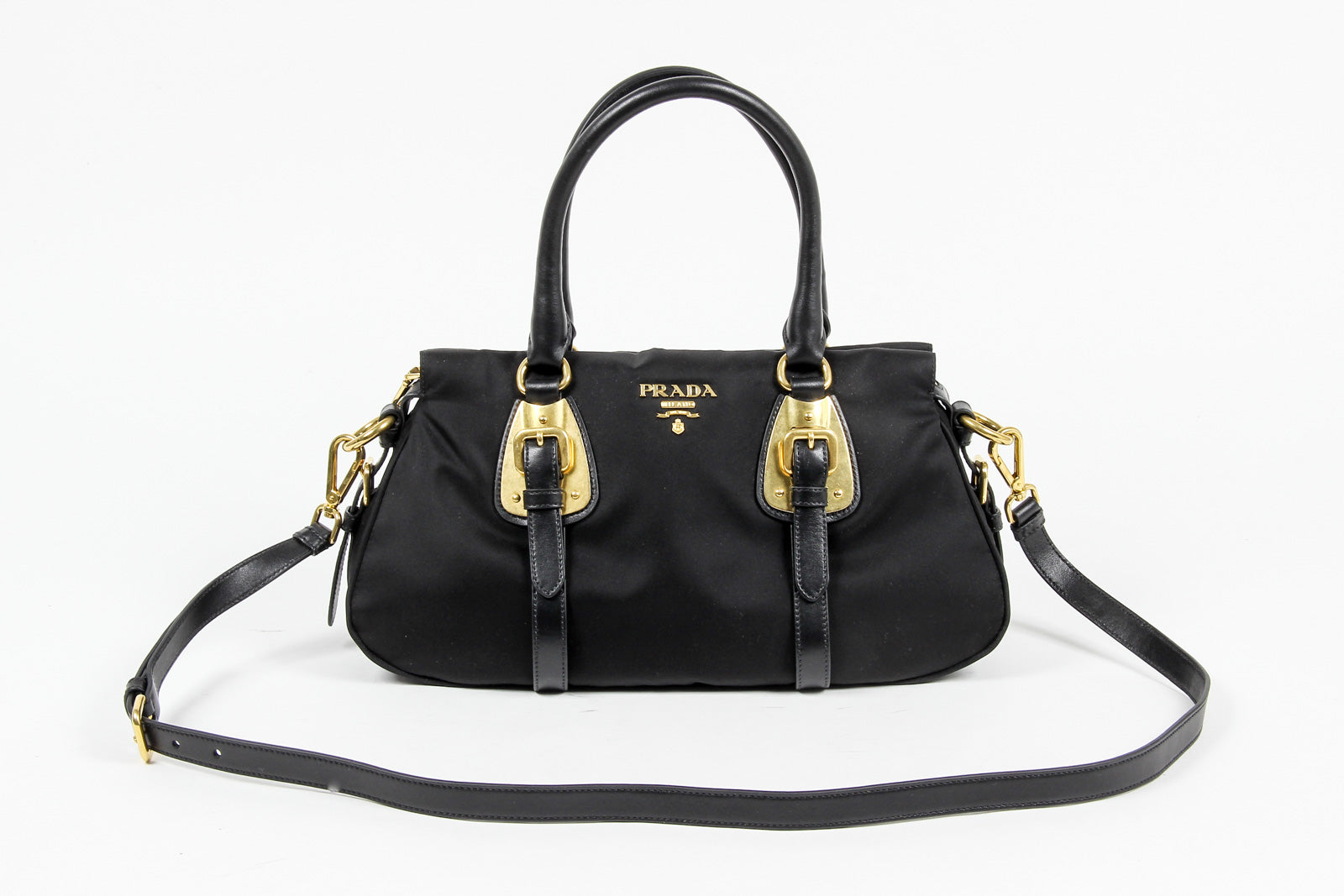 Borsa a mano convertibile con manico superiore in tessuto di nylon Prada da donna BN1903