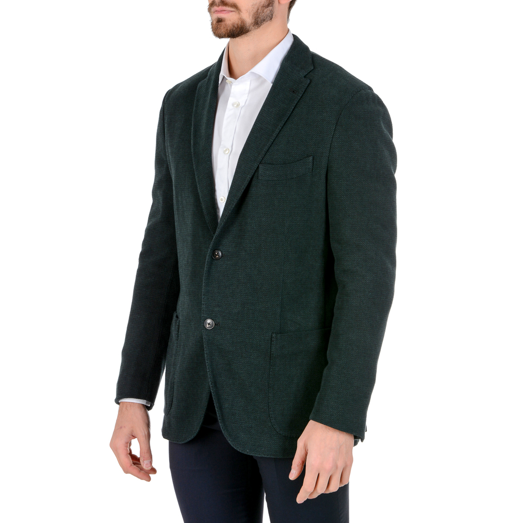 Boglioli Milano Giacca da uomo a maniche lunghe verde scuro