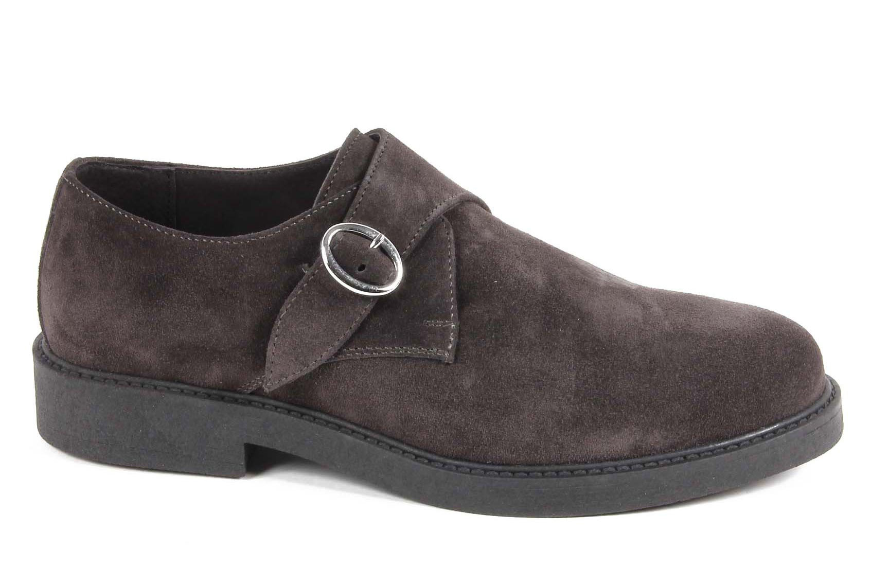 Scarpa da uomo Monk Strap V 1969 Italia V134 CAMOSCIO GRIGIO INVERNALE