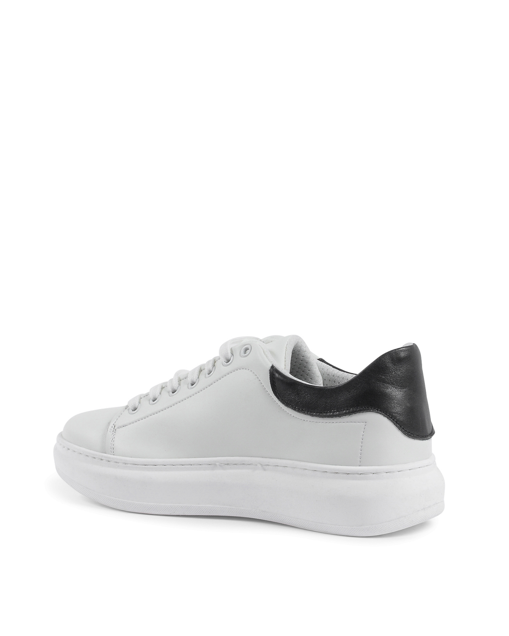 Sneaker Uomo 19V69 Italia Bianco Nero 720 PELLE BIANCO PELLE NERO
