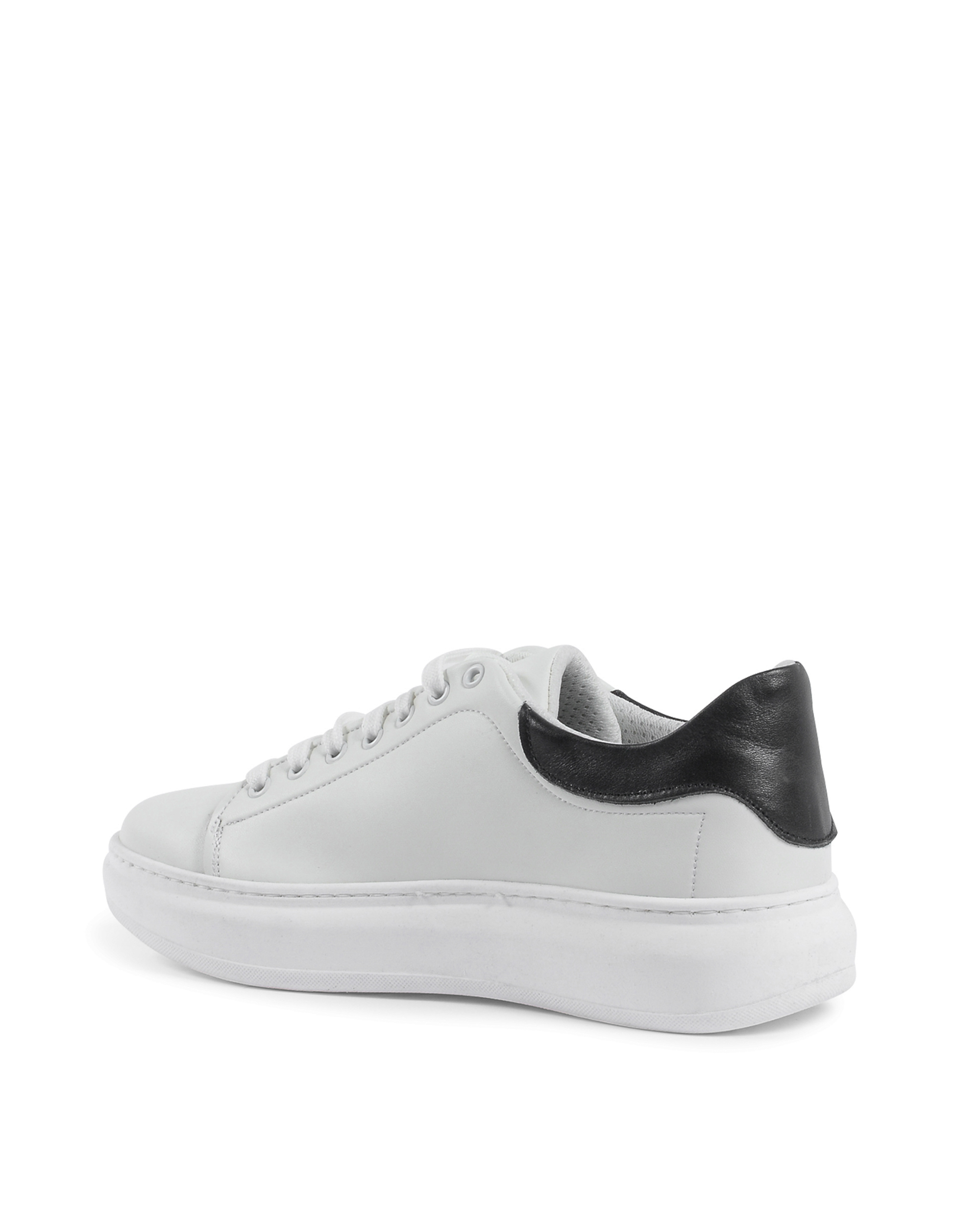Sneaker Uomo 19V69 Italia Bianco Nero 720 PELLE BIANCO PELLE NERO
