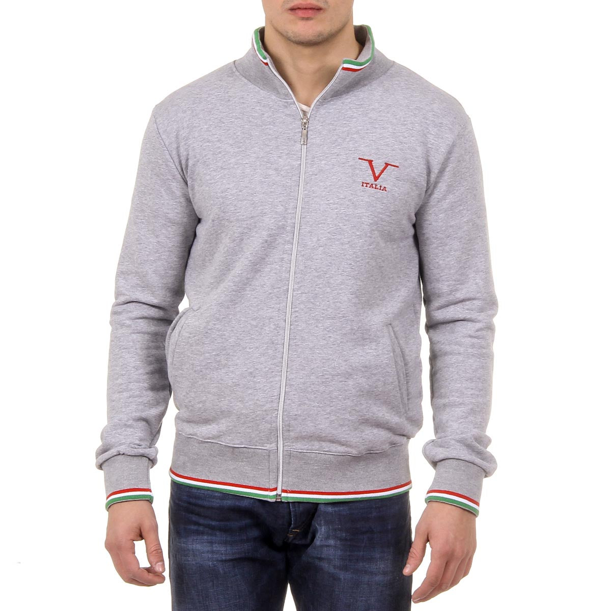 V 1969 Italia Maglione Uomo ART. 4470 GRIGIO CHIARO