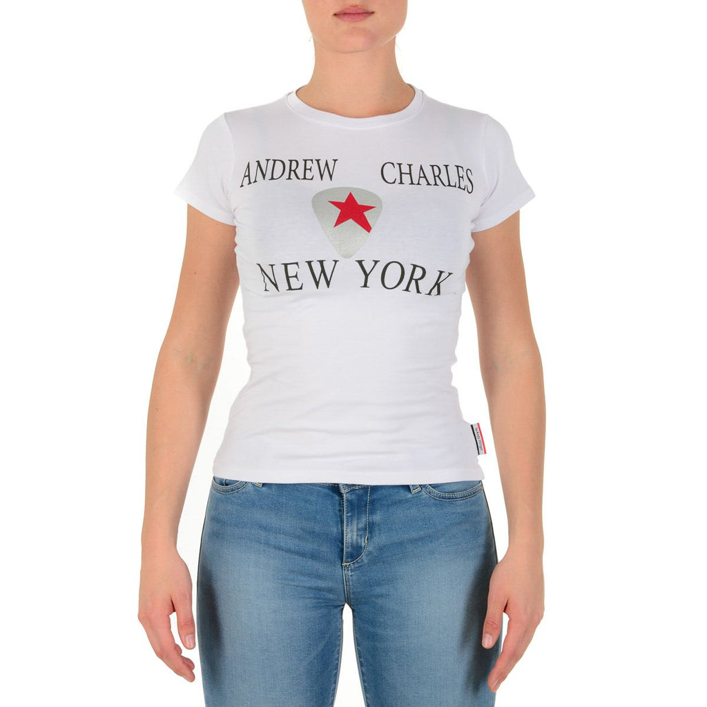 Andrew Charles By Andy Hilfiger T-shirt da donna TS501 03 1002 TARANA WHITE S14