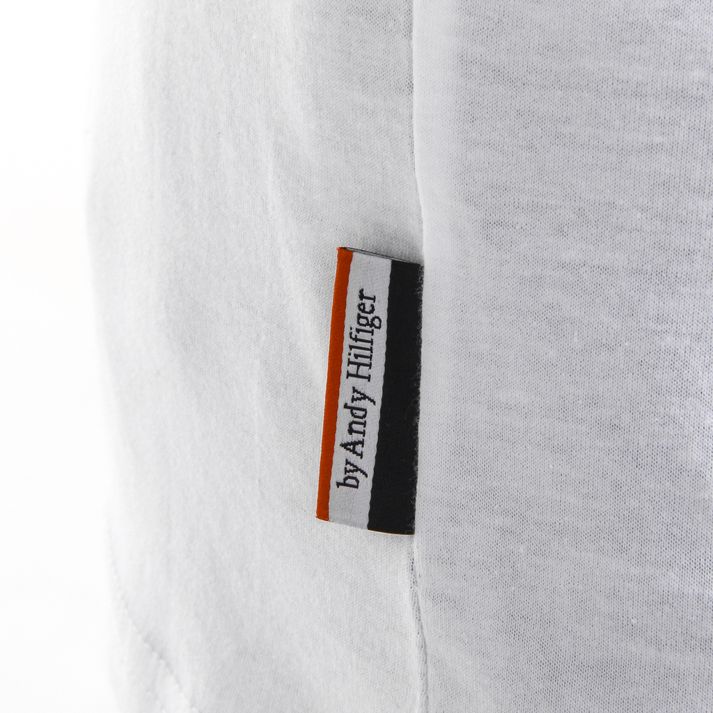 Andrew Charles T-shirt da uomo a maniche corte con scollo rotondo, bianca KEITA