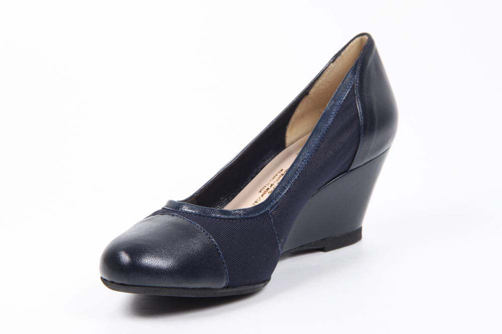 V 1969 Italia Womens Wedge Pump 4356 480 TES TES ELASTICO RETE BLU