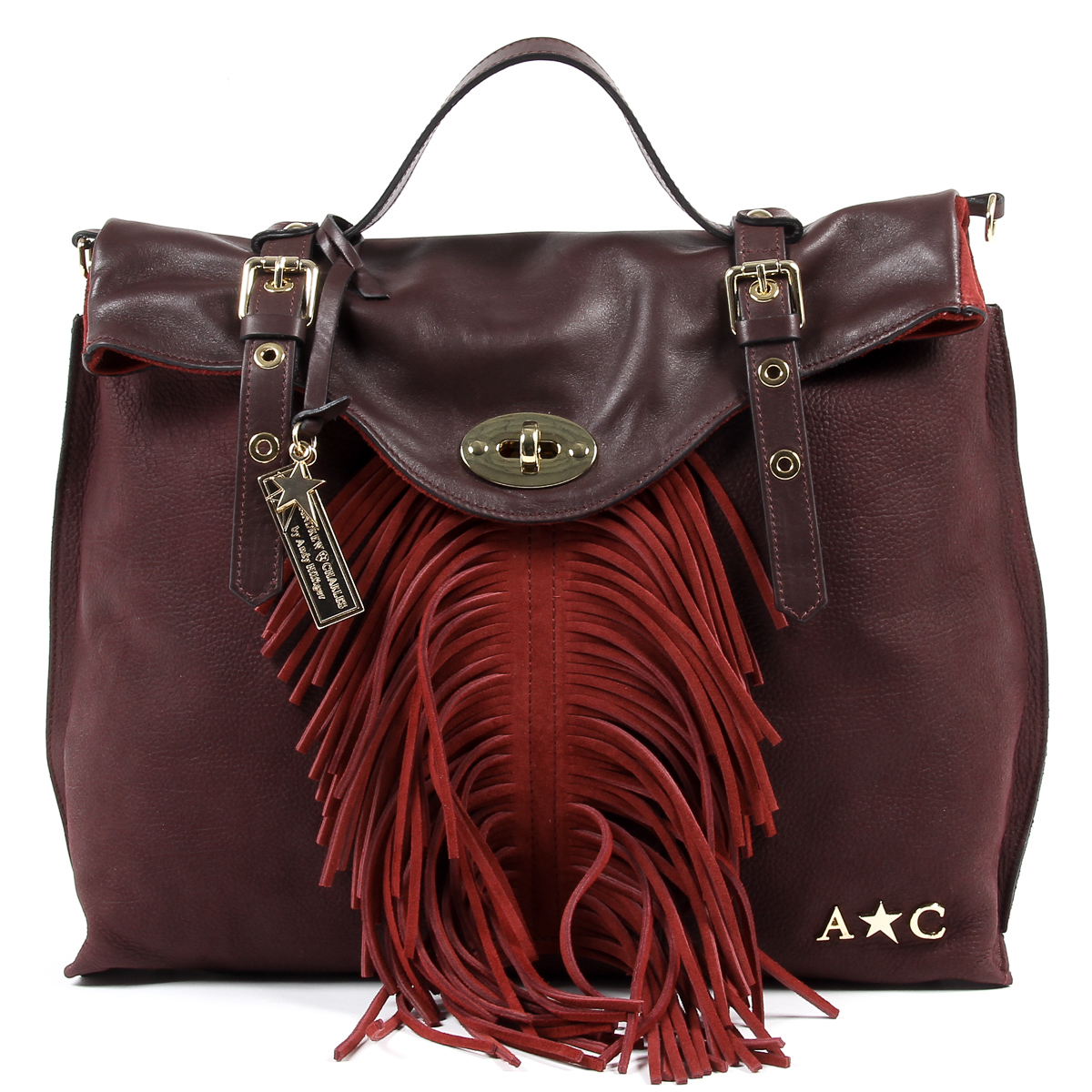 Borsa a mano da donna Andrew Charles Bordeaux LUCY