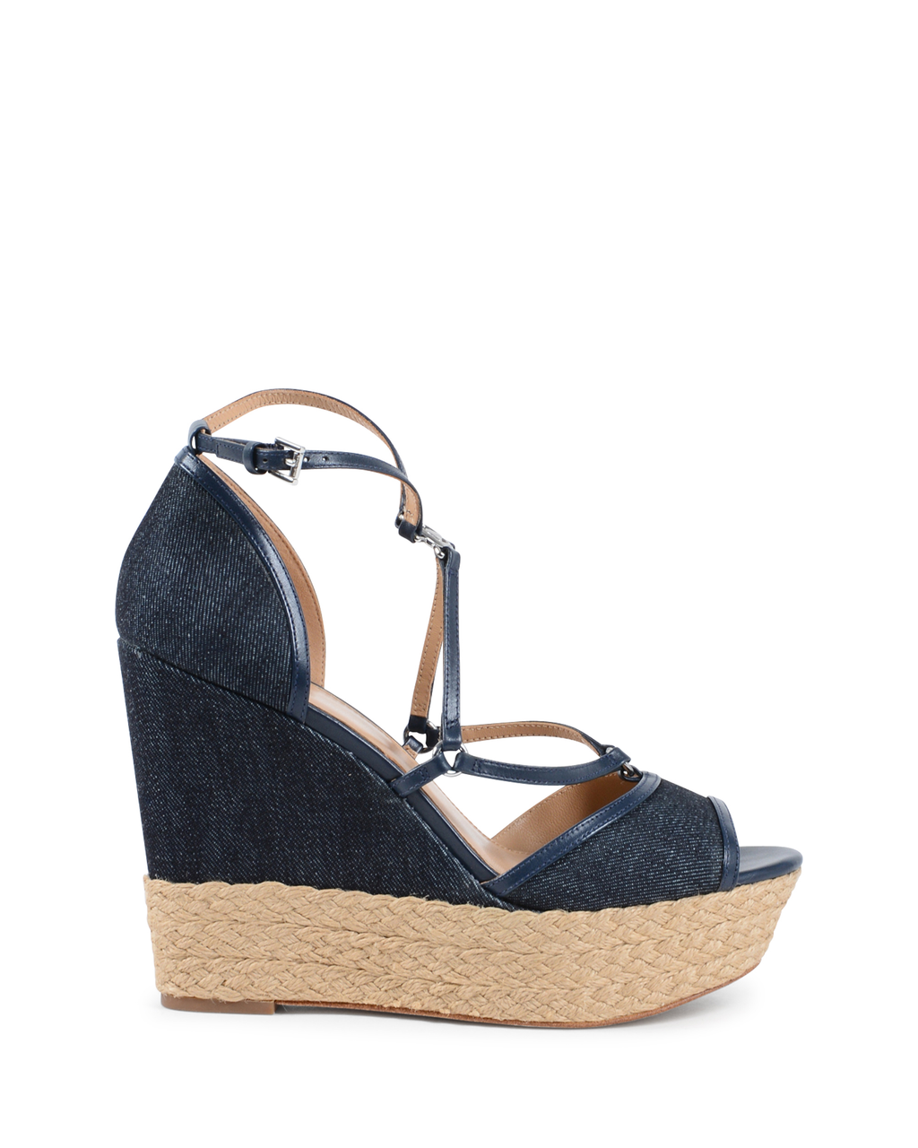 Sandalo con zeppa da donna Michael Kors blu navy TERRI