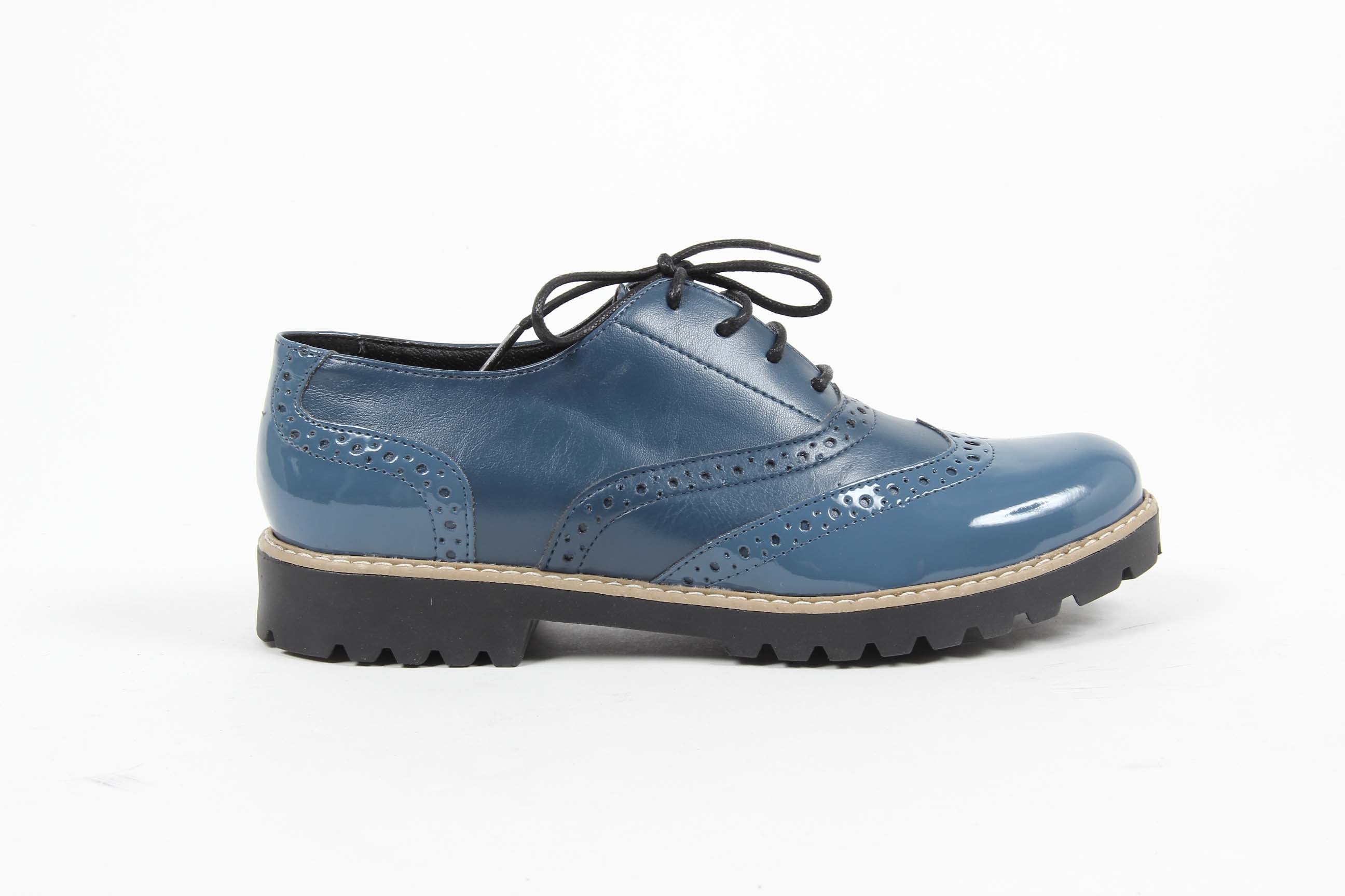 V 1969 Italia Womens Oxford Shoe MARGIE 5 VER. PRIN. BLU