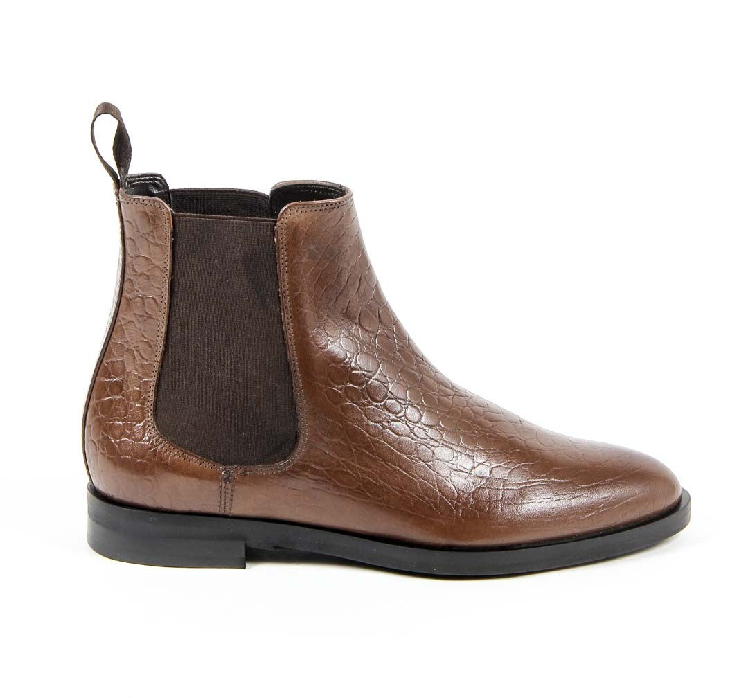 Stivaletto Donna V 1969 Italia B1578 COCCO CUOIO