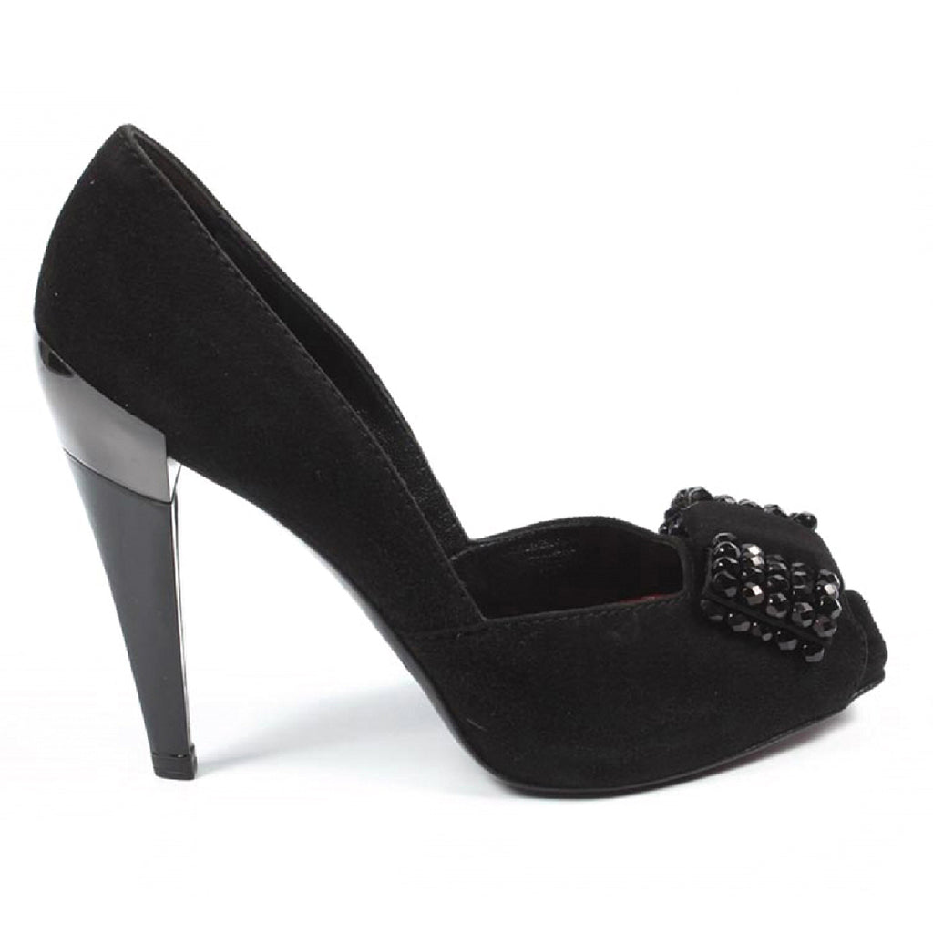 Sebastian Milano décolleté da donna con punta aperta 2919 NERO