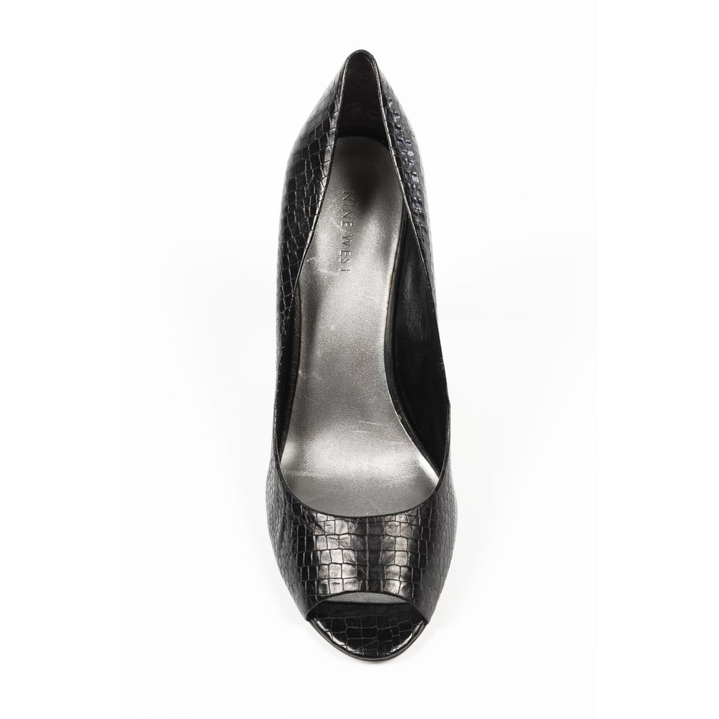 Nine West Scarpe da donna con punta aperta NWHEALTH NERO COCCODRILLO
