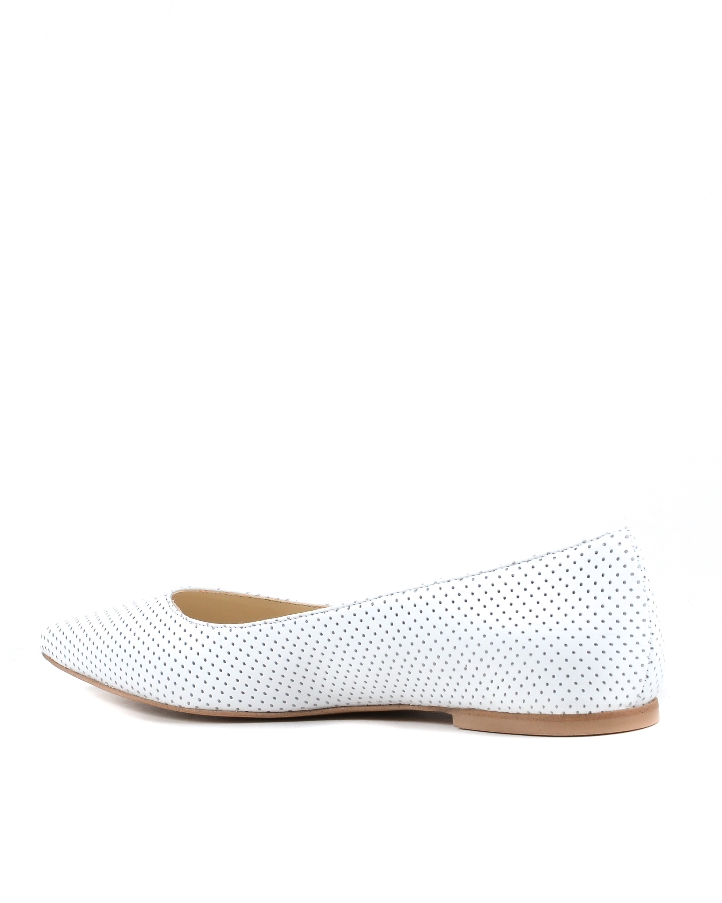 19V69 Italia Womens Ballerina White 4747 TRAF BIANCO
