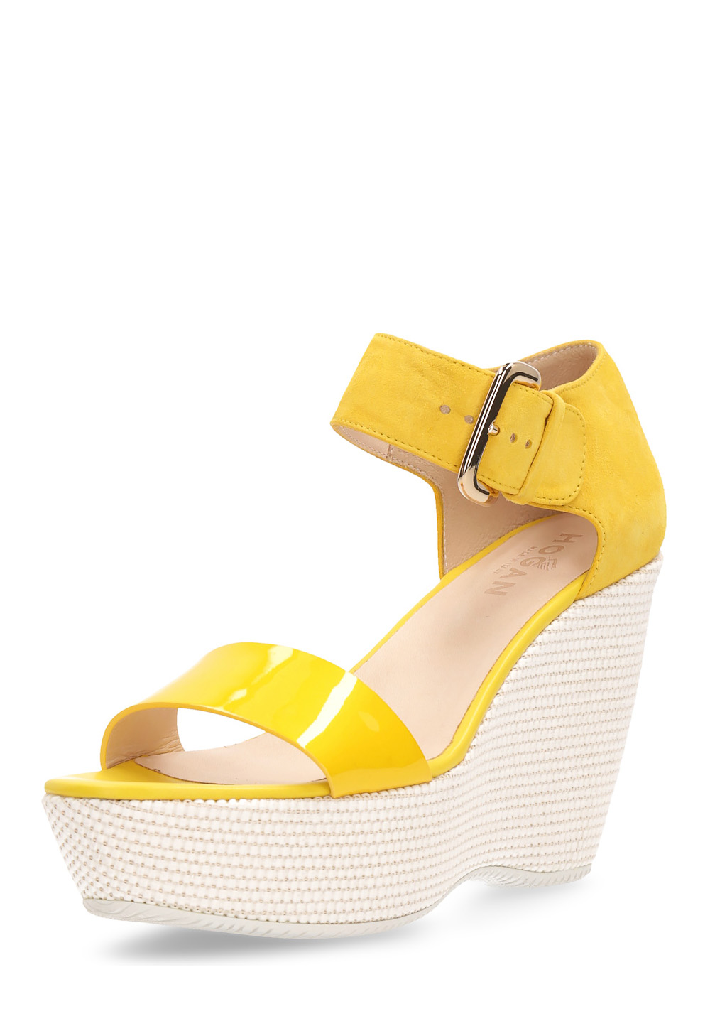 Hogan Sandalo con zeppa da donna giallo HXW2000H7900NNG013