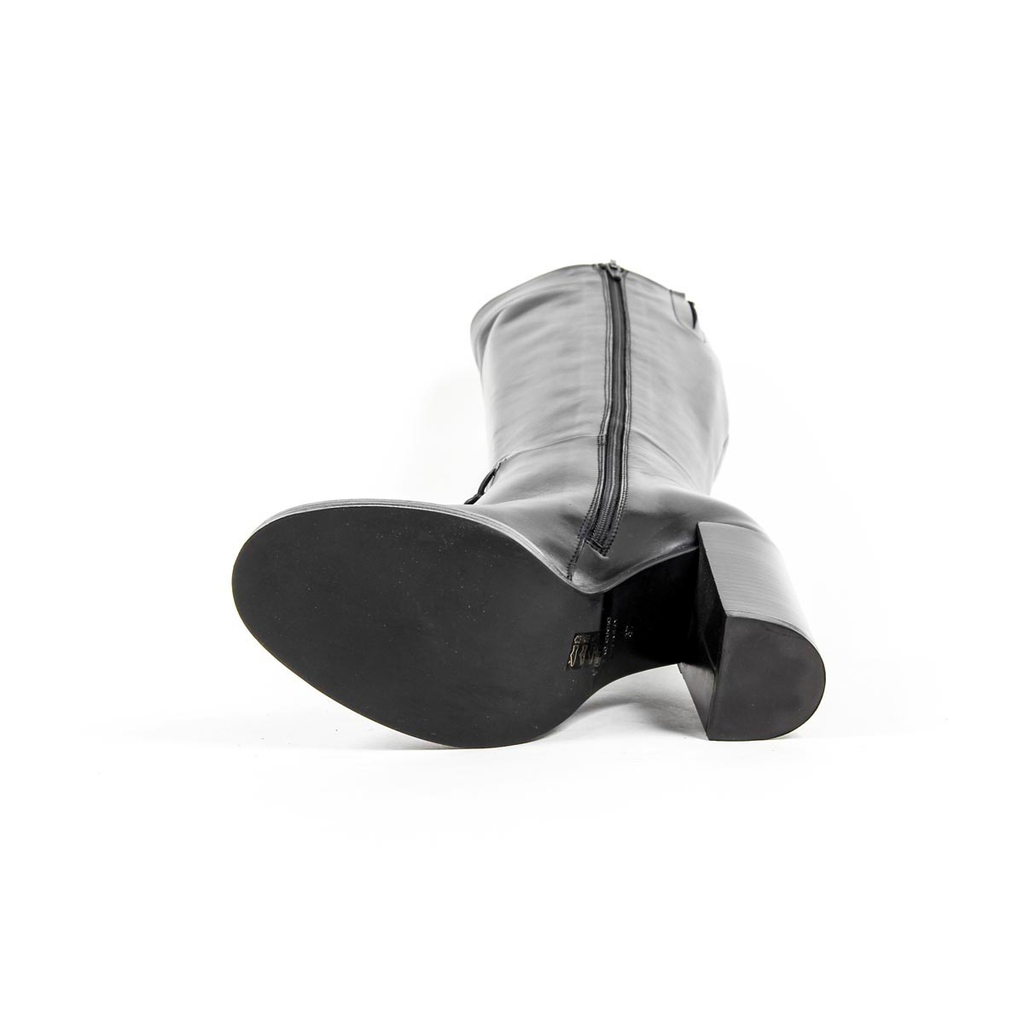 Stivale alto da donna V 1969 Italia B2407 VITELLO NERO