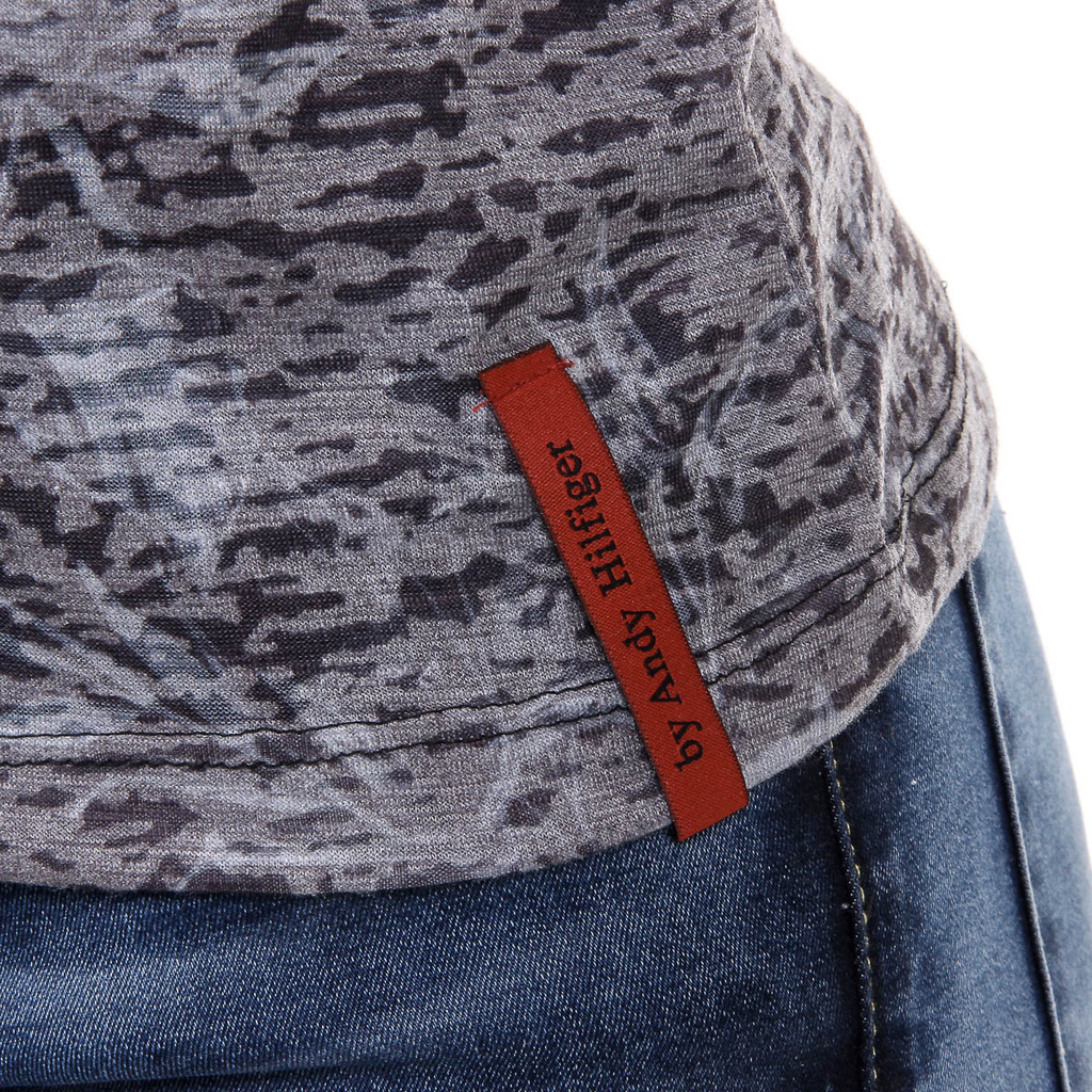 Andrew Charles T-shirt da donna a maniche corte con scollo a V nera ALEXA