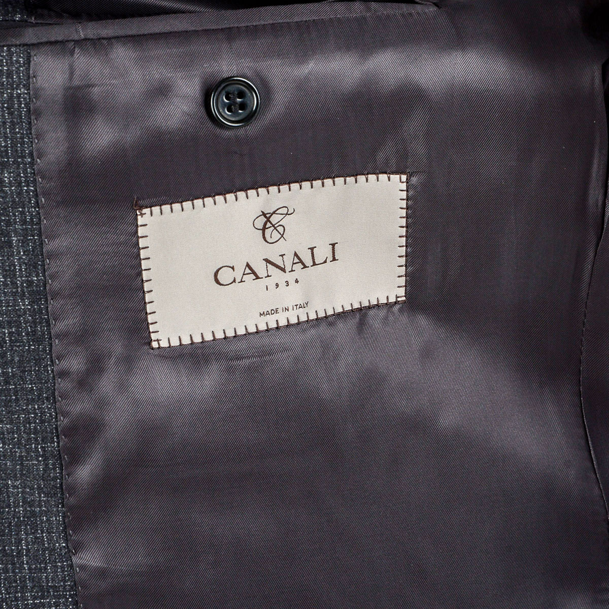 Abito da uomo Canali maniche lunghe grigio scuro